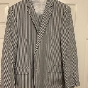 Seersucker 3pc suit. Vest jacket pants NWT